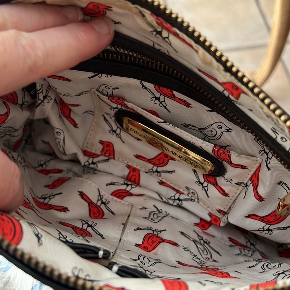 Rebecca Minkoff Black Leather/Pink MAC Crossbody/Clutch - Picture 8 of 9